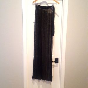 Matte Collection Sheer Black Wrap Tie Cover up Skirt Size OS